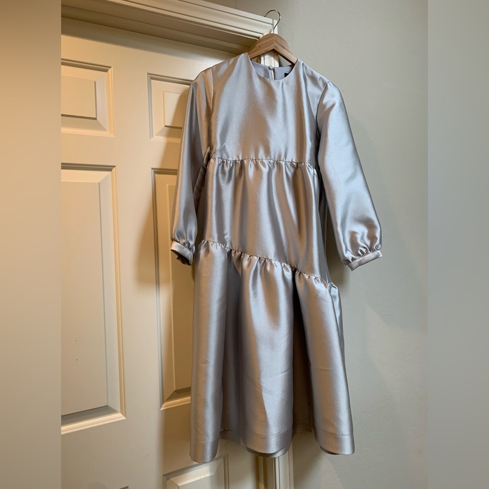 Beth - Poppy Dress - Silver XS - formal, cocktail, wedding dress